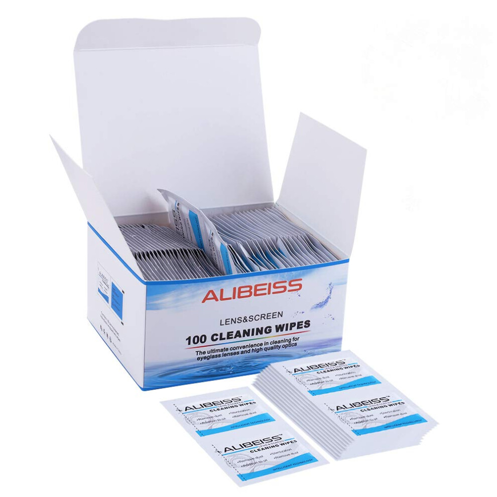 Alibeiss Pre-Moistened Screen Wipes Computer Screen Cleaner For Eyeglasses, Tablets, Camera Lenses, Keyboards,Phone And Other Delicate Surfaces-Pack