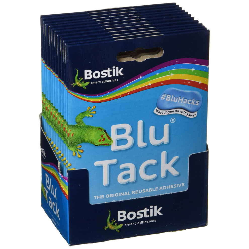 Bostik 24552 Blu-tack Mastic Adhesive Non-toxic Handy Pack Ref 801103 [Pack of 12], Blue
