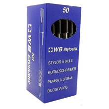 Stylostik Black Pens Pack of 50 Biros