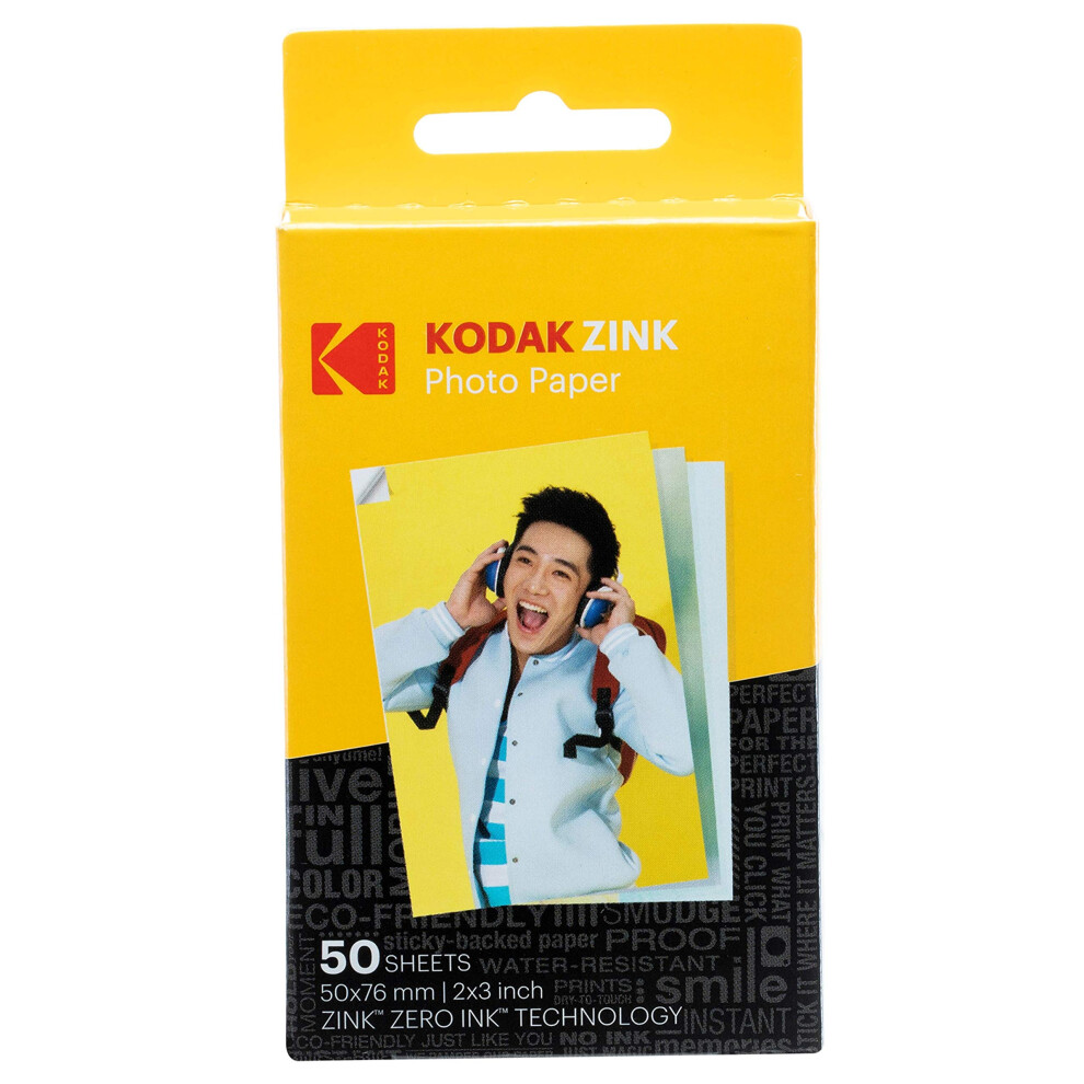 Kodak 5x7 cm Sticky-Backed ZINK Photo Paper (50 Sheets) Compatible With Kodak Printomatic Instant Camera