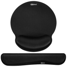 GIM Keyboard Wrist Rest Mouse Mat Set, Ergonomic Keyboard Wrist Support Memory Foam Mouse Mat with Wrist Cushion Support for Computer and Laptop Home