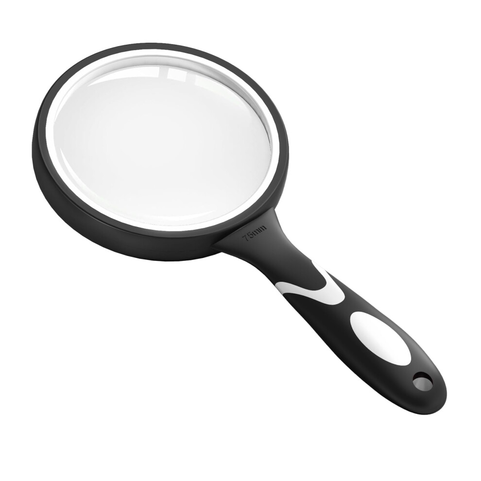 Faumsut Large Magnifying Glass, 10X Magnifying Glasses For Reading Hobbies Applied To Science Books Hobby Observation Premium Soft Hand Shank Magnifier For