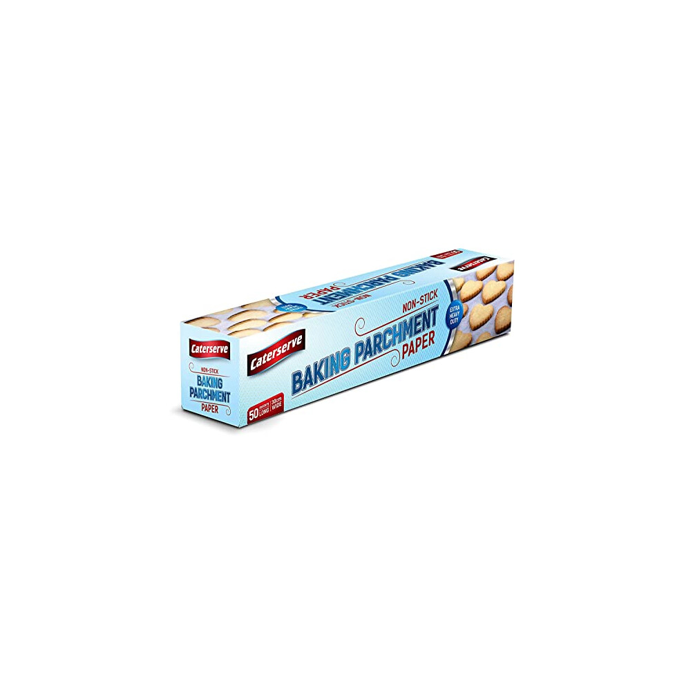Caterserve 50M Baking Paper Roll 30Cm – Premium Food-Grade, Greaseproof Parchment, Oven & Freezer Safe, Non-Stick, Multipurpose (Awed)