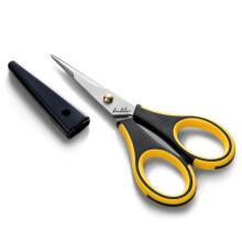 Beaditive Precision Craft Scissors - Stainless Steel Paper Crafting Scissors With Safety Cap - Ultra Sharp Blades & Non-Slip TPR Handles - Adult & Kid