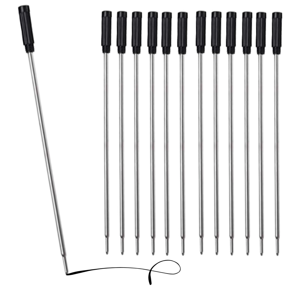 Charmngifts Cross 10-Pack Ballpoint Pen Refills, 11.6Cm, Medium Tip Black