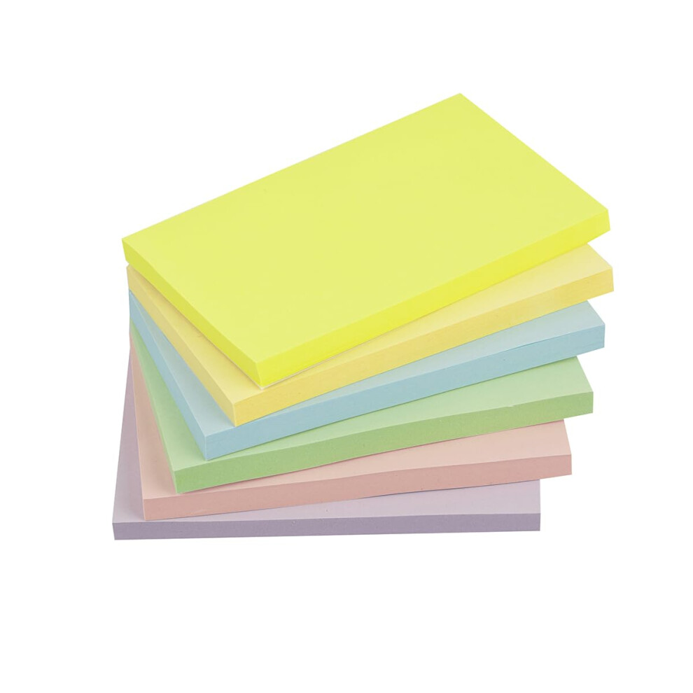 Wowivy Large Sticky Notes 76 mm x 127 mm, Pastel Colors, Sticky Pads, Recyclable, Self-Stick Pads, Easy to Post for Home, Office, Notebook, 80-image-OPC-PGPHPBD-NEW