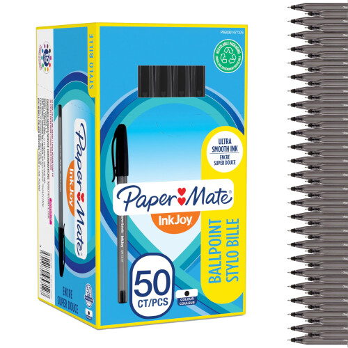 Paper Mate Paper Mate InkJoy 100ST Ballpoint Pens | Medium Point (1.0mm) | Black | 50 Count