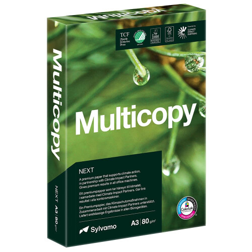 Multicopy Zero A3 Paper, 80gsm, 500 Sheets, Pack of 1