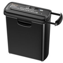 Bonsaii 6-Sheet Strip-Cut Paper Shredder, Small Paper Shredder for Home Use, Can be Used Without Bin, Extendable Arm Design with Overheat Protection,