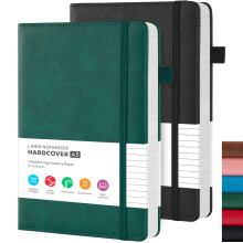 FOCUS DAY 2 Pack A5 Journal Notebook, Leather Notebook Journal for men/women, Hardback Note Book with 100GSM Lined Paper, No Bleed, for Office School