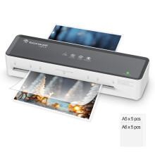 Bonsaii A4 Laminator Machine with 10 Laminating Sheets ? 80-100mic Compatible, Compact & Portable Design, ABS Jam Release for Smooth Operation,