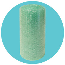Triplast Biodegradable Green Bubble Wrap Roll, 300mm x 10m, Small Air Bubble Cushioning for Moving, Packaging and Storage