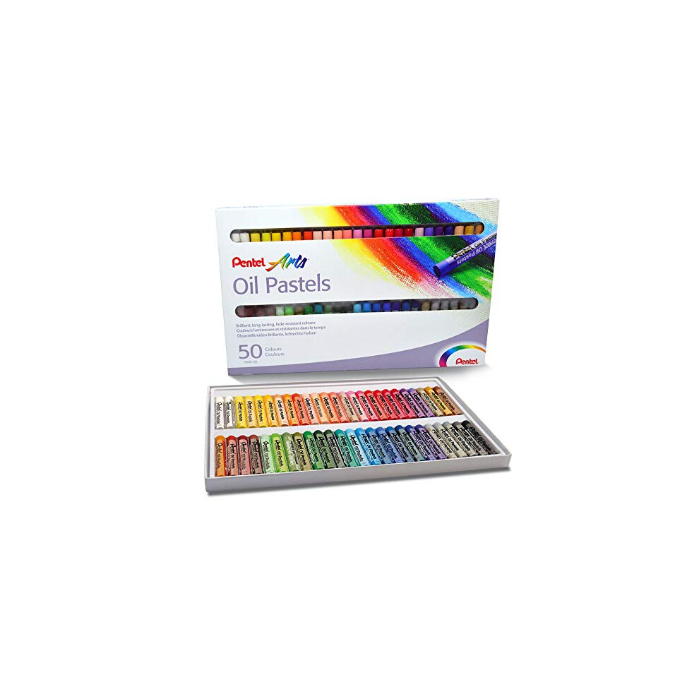 Pentel PHN4-50 Oil Pastels - Pack of 50