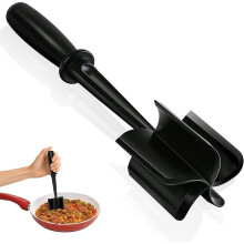 Meat Chopper, Ground Beef Masher with 5-Blade Head, Versatile High-Temp Heat-Resistant Hamburger Mince Masher, Non-Stick Mince Meat Masher for