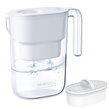 Waterdrop Elfin Fridge Water Filter Jug with 3 Months Filter, 2.5L, Reduces Fluoride, Chlorine and More, NSF Certified, BPA Free, White (Replacement