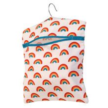 Beldray LA081544EU7 Peg Bag ? Rainbow Print With Washing Line Hanger, Pegs Storage Sack, Holds Up To 50 Pegs, Clothespin Holder Pouch, Reusable