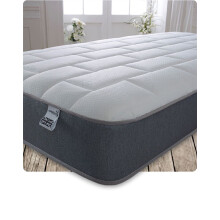 Starlight Beds Essentials Large Brick 3ft Hybrid Spring and Memory Foam Mattress. Budget-Friendly with Elegant Grey Design, Soft Firmness, 7.5 Inch