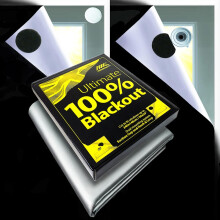 MaximoLife? Ultimate 100% Blackout Blind | Fits Any Size/Shape Window | Easy Cut to Size with Cutting Guide Grid | Super Strong Suction Cups | Heavy