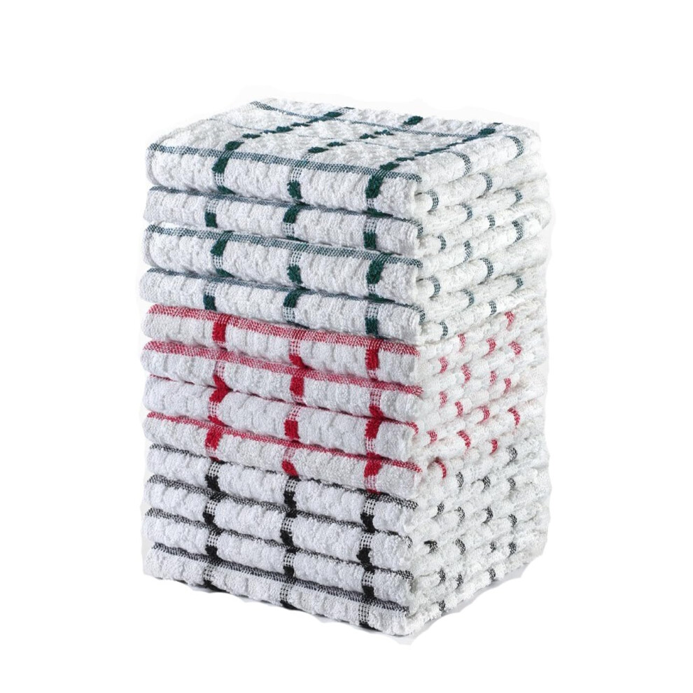 DreamNights Tea Towels Extra Large 70 X 40 cm Kitchen Towels Set - 100% Cotton Terry Towelling Soft Absorbent Lint Free Kitchen Cloth Dish Towels and