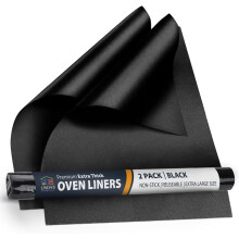 Oven Liners for Bottom of Oven (2 Pack) - Universal Non-Stick Liner for Fan Assisted Cooking, 32 x 50 cm Kitchen Essentials, Protector Sheets, Save