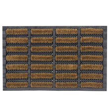 LSC Tuff Scrape Door Mat Heavy Duty Outdoor Doormats Removes Grass, Mud and Dirt 100% Natural Coir Bristle with Rubber Backing Machine Washable