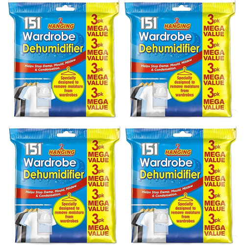 151 Products LTD 12 x Wardrobe Dehumidifier