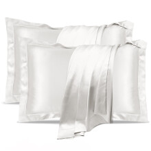 Silk Pillowcase 2 Pack,100% Natural Mulberry Silk Pillowcase for Hair and Skin Health, Standard Size 50 x 75 cm Pillow Case, Soft Smooth Cooling