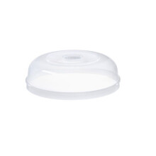 GastroMax Clear Microwave Cover for Food 25cm Wide w/ Air Vent - BPA Free Plastic Food Safe Microwave Oven Plate Cover - Dishwasher Safe Microwave