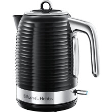 Russell Hobbs Inspire Electric 1.7L Cordless Kettle (Fast Boil 3KW, Black premium textured plastic, high gloss finish, Removable washable anti-scale