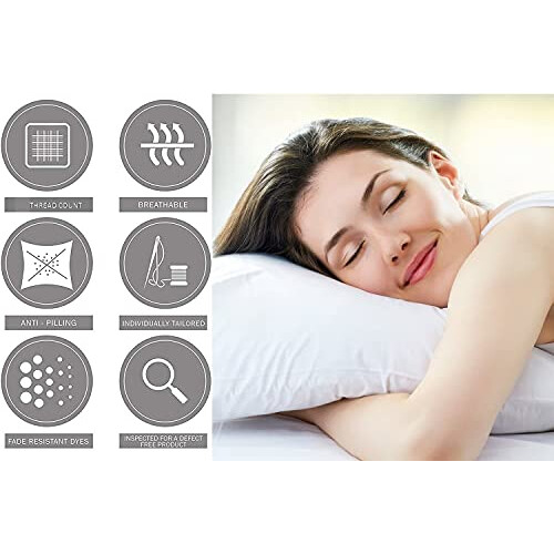Egyptian Cotton 200 Thread Count Pillow Cases 2 Pack (White) 2
