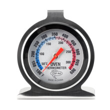 Chef Aid Stainless Steel Oven Thermometer for use with fan, gas, electric, pizza oven, air fryer, or range cooker - cooking/baking/grilling/BBQ, hang
