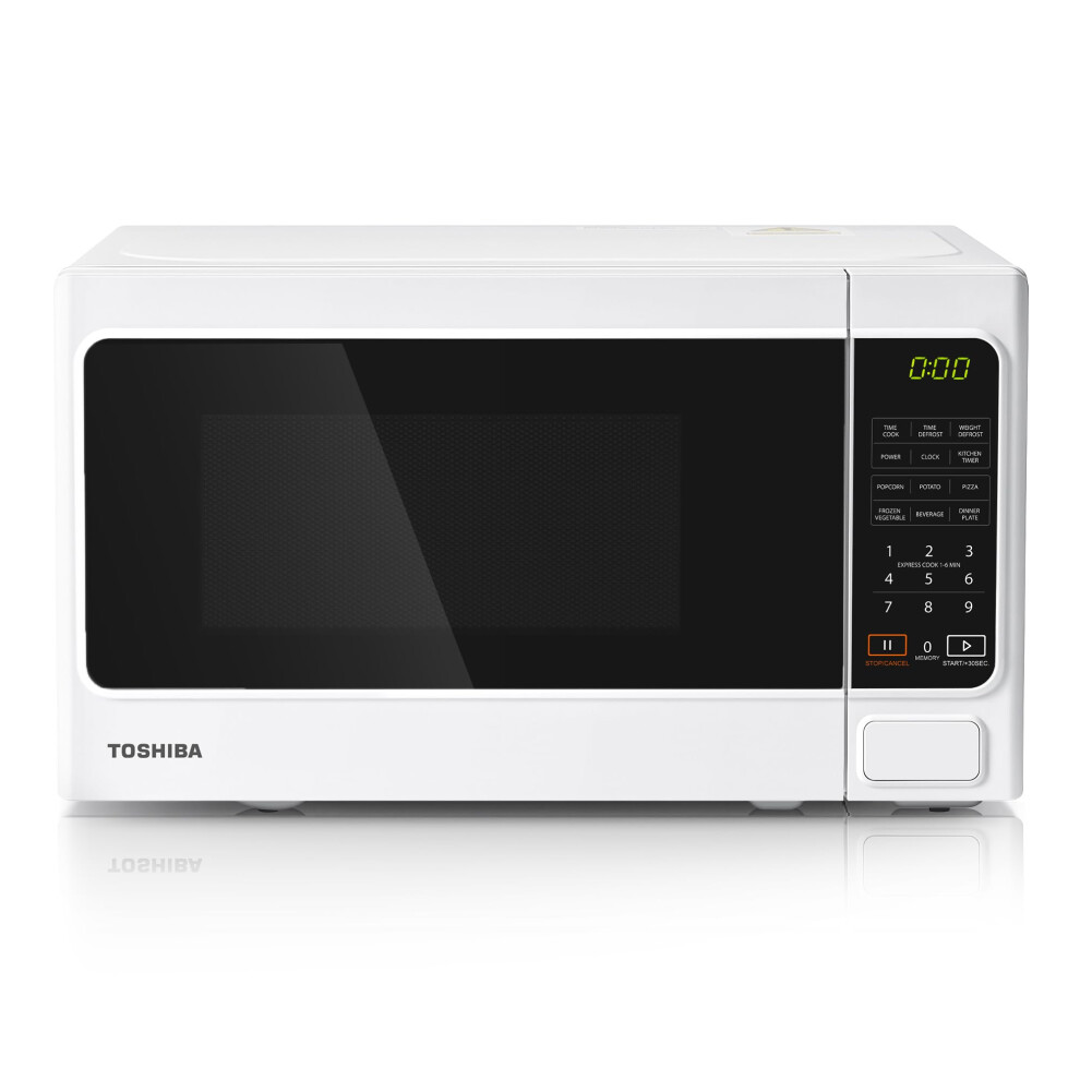 TOSHIBA 20 Liter 800W Digital Solo Small Microwave With 11 Power Levels, One-touch Express Cook with 6 Preset Recipe, Defrost, Digital Display,