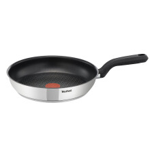 Tefal Comfort Max 20cm Stainless Steel Frying Pan ? Durable Non-Stick Pan with Thermo-Spot Heat Indicator, Induction Compatible Base, Comfortable Grip