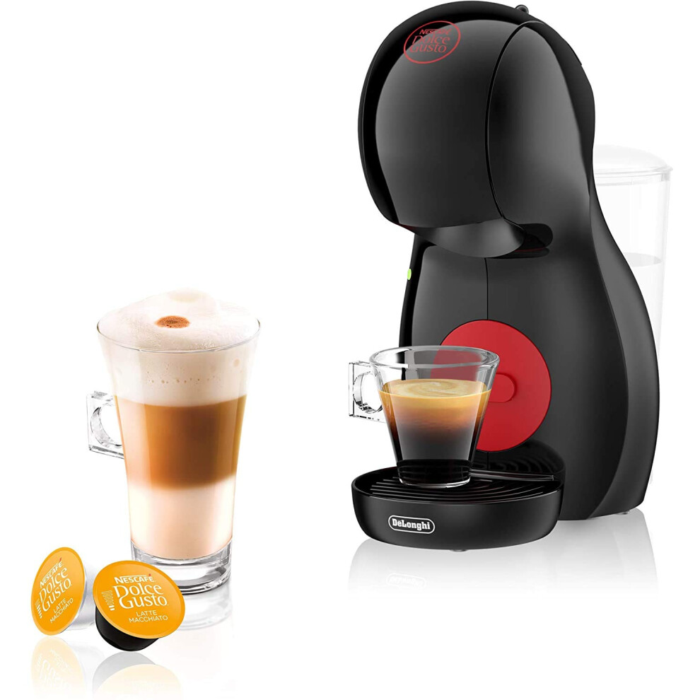 NESCAF? Dolce Gusto EDG210.B Piccolo XS Manual Coffee Machine black red by De?Longhi