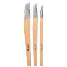 Harris Seriously Good Fitch Paint Brushes Pack Of 3 Cutting In & Control Hobby & Craft 0.5", 0.75", 1, Brown
