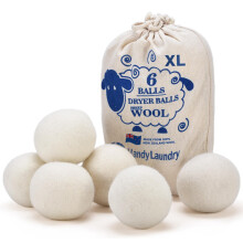 Handy Laundry Wool Dryer Balls - Natural Fabric Softener, Reusable, Reduces Clothing Wrinkles & Saves Drying Time. Better Alternative to Plastic Balls