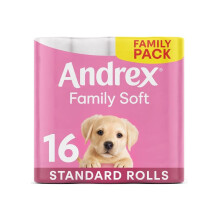 Andrex Gentle Clean Toilet Rolls Pack, 16 Count (Pack of 1)