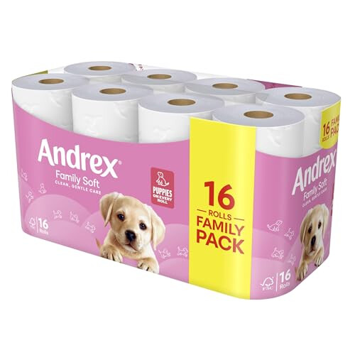 Andrex Andrex Gentle Clean Toilet Rolls Pack, 16 Count (Pack of 1) 1
