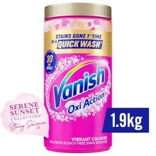Vanish Gold Oxi Action Chlorine Bleach Free Stain Remover Powder, For Colours, 1.9 kg