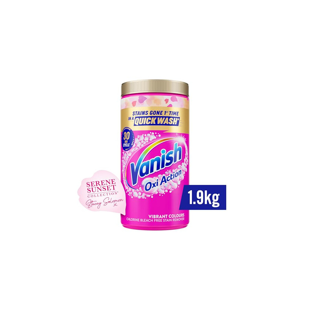 Vanish Gold Oxi Action Chlorine Bleach Free Stain Remover Powder, For Colours, 1.9 kg