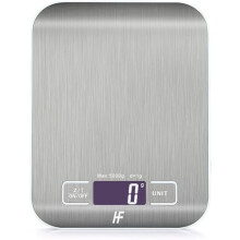 HomeFashion 5kg 1g 11lb Digital Kitchen Scales Food Scale with stainless steel Platform Electronic Cooking Backlit LCD Display Multifunction for Home