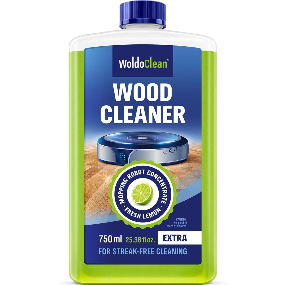 Woldoclean Floor Cleaner For Robot Vacuum With Mop 750Ml - For Real Wood Floors, Parquet Laminate 30-50 Cleaning Cycles