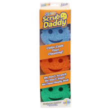 Scrub Daddy Colors, Sponge Scrubber Multipack, Dish Sponges for Washing Up, Texture Changing Non Scratch Scourers, Cleaning Products for Kitchen &