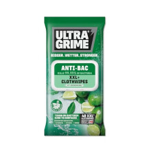 UltraGrime Antibacterial Wipes 40 Thick Large Wipe Pack - large wet wipes - cleaning wipes antibacterial - multi purpose wipes - antibacterial hand