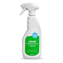 Clinell Universal Cleaning and Disinfectant Spray for Surfaces - 500 ml - White Universal Spray, Kills 99.9% of Germs, Quick Action, Surface Cleaning,