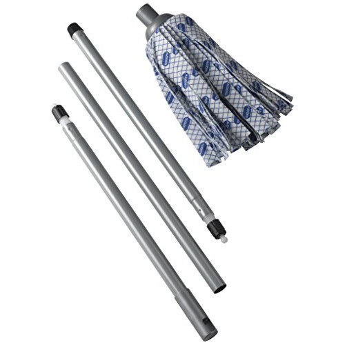 Addis Addis Cloth Mop With 3 Piece Handle In Blue, White And Grey