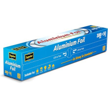 Superior Heavy Duty Kitchen Foil - 30cm x 50m - Non-Stick Aluminium Foil with Built in Cutting Edge - Ideal Tin Foil Roll for Food Storage Cooking