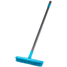 Beldray Pet Plus+ Rubber Broom with Squeegee ? Sweeping Brush with Rubber Bristles, 2-in-1 Push Broom for Pet Hair, Telescopic Long Handle, Remove Dog