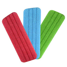 URAQT Microfiber Mop Cloth, 3 Pack Replacement Cleaning Pads Mop Pad, Hook and Loop Wet and Dry Mop Replacement Pad, High Water Absorption, Suitable