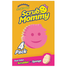 Scrub Daddy Scrub Mommy Washing Up Sponge - Dual Sided Scrubbing Non Scratch Scourers, Smiley Face Sponges for Cleaning Kitchen & Bathroom, Dish